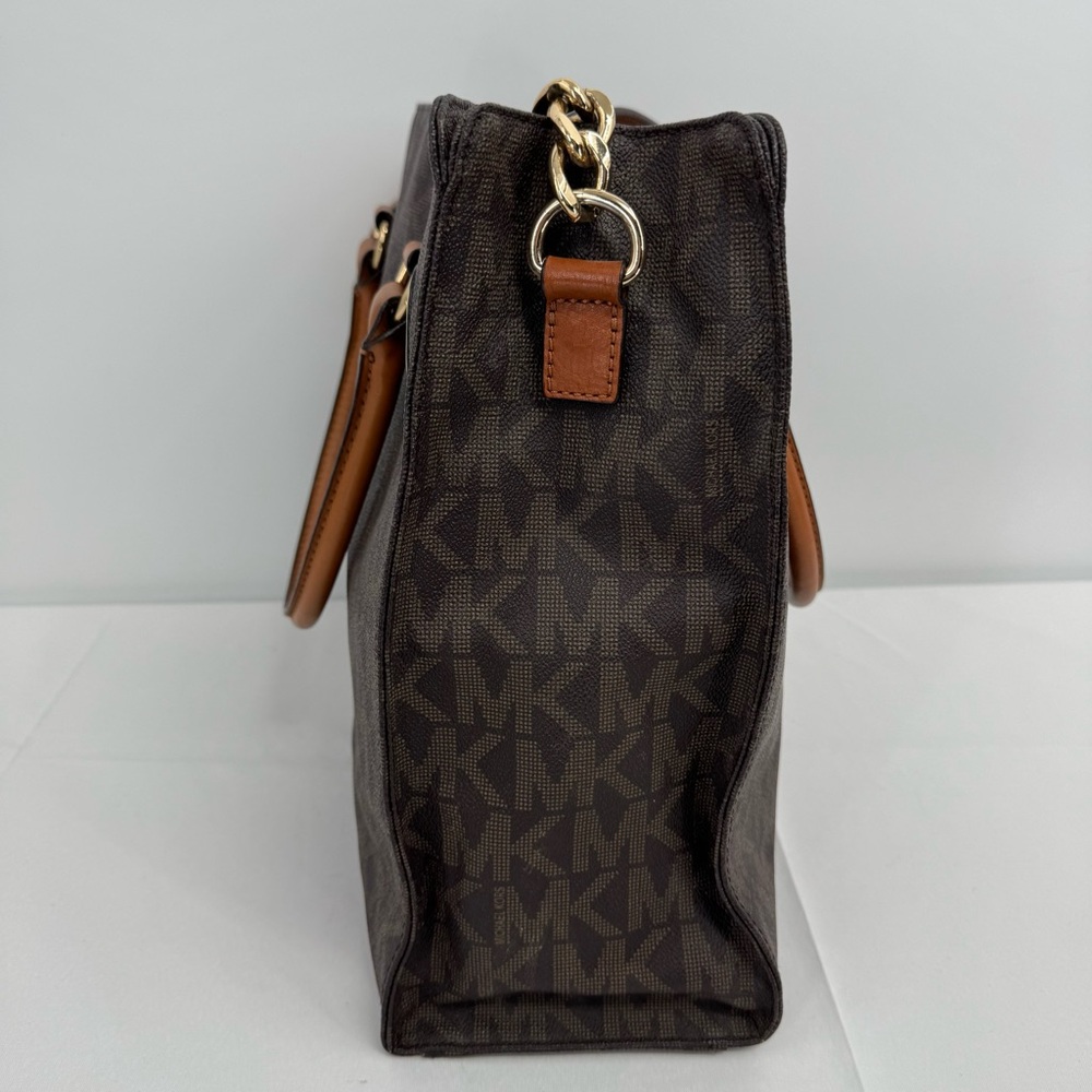 MICHAEL KORS Hamilton Large Shoulder Tote Monogram Brown Bags - Picture 5 of 16